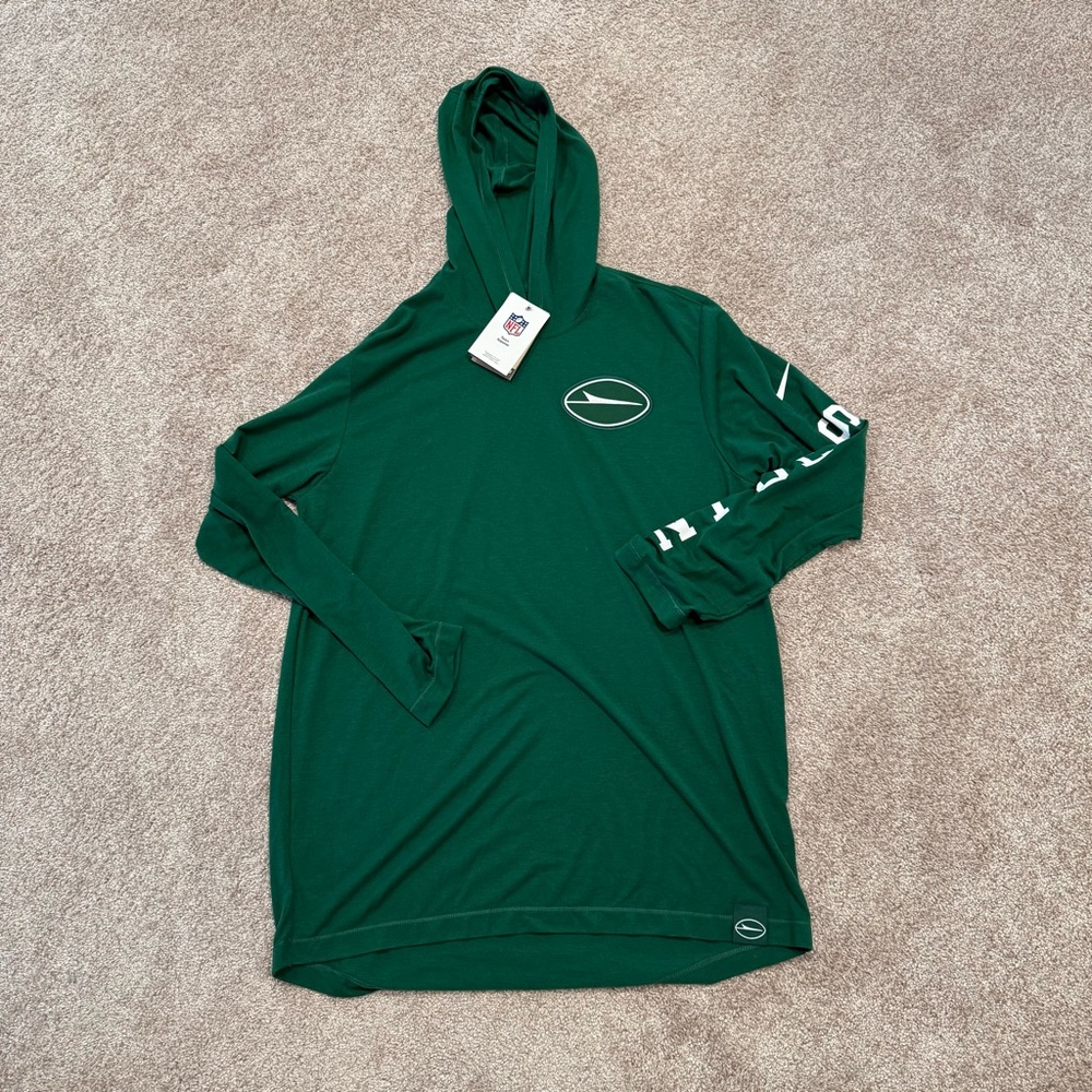 Nike Men's New York Jets Sport Green Hooded Long Sleeve T-Shirt NFL